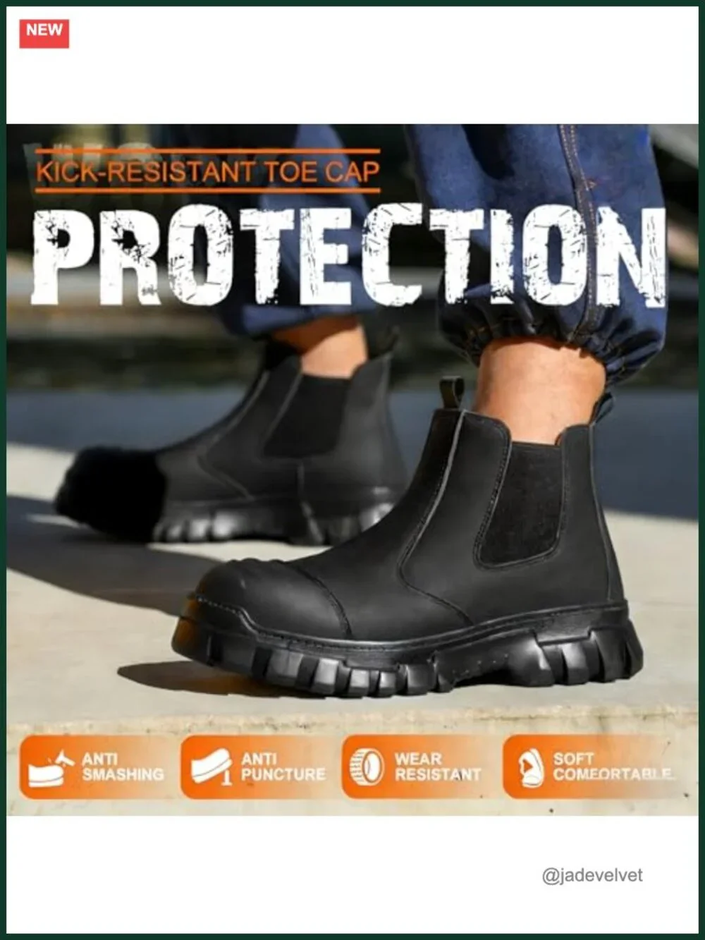 Steel Toe Boots, Waterproof Lightweight Work Boots, Non-slip Industrial Safety